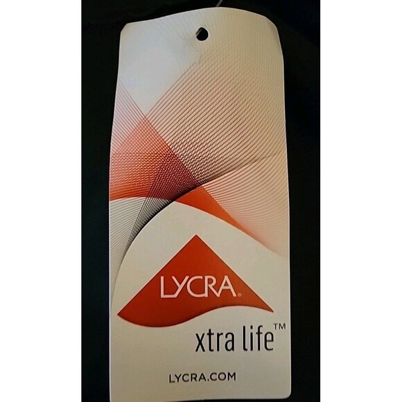 Swim Top Black 16 DD Square Neck Underwire Solid Women's LG Lands' End S921 - Picture 8 of 8